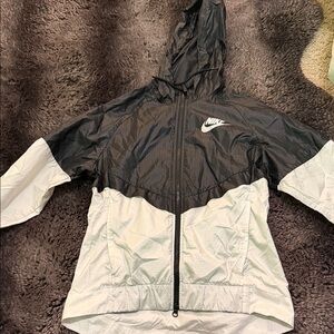 Nike Black and White Hooded Jacket